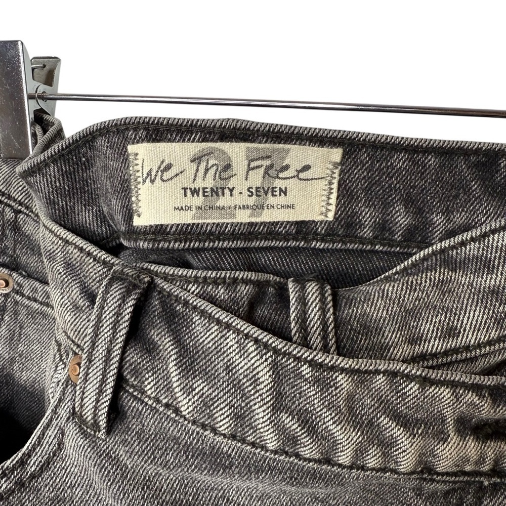 Free People Parker Black Wash Women’s Wrap Denim Mini Skirt Sz 27 / Sz 4 - Picture 4 of 12